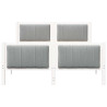 Estructura de cama con cabecera y gris claro 140 x 190 cm 5