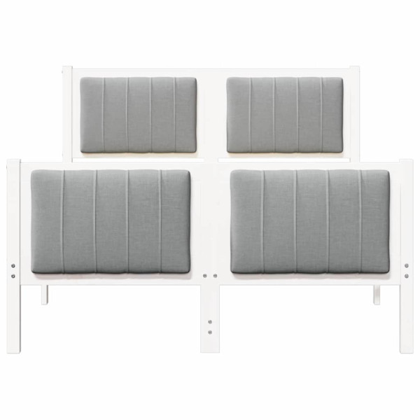 Estructura de cama con cabecera y gris claro 120 x 200 cm M 5