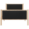 Estructura de cama con cabecera Marrón y negro 100 x 200 cm 5