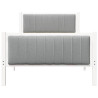 Estructura de cama con cabecera y gris claro 100 x 200 cm 5