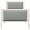 Estructura de cama con cabecera y gris claro 75 x 190 cm 5