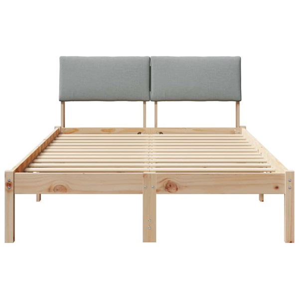 Estructura de cama Marrón y gris claro 120 x 190 cm M 5