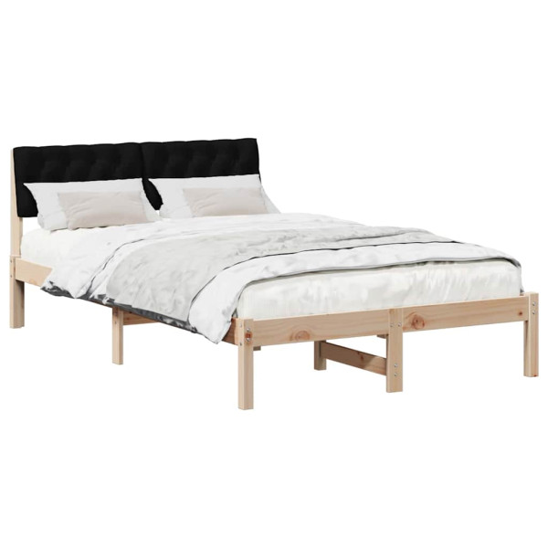 Estructura de cama con cabecera Marrón y negro 120 x 190 cm M 3
