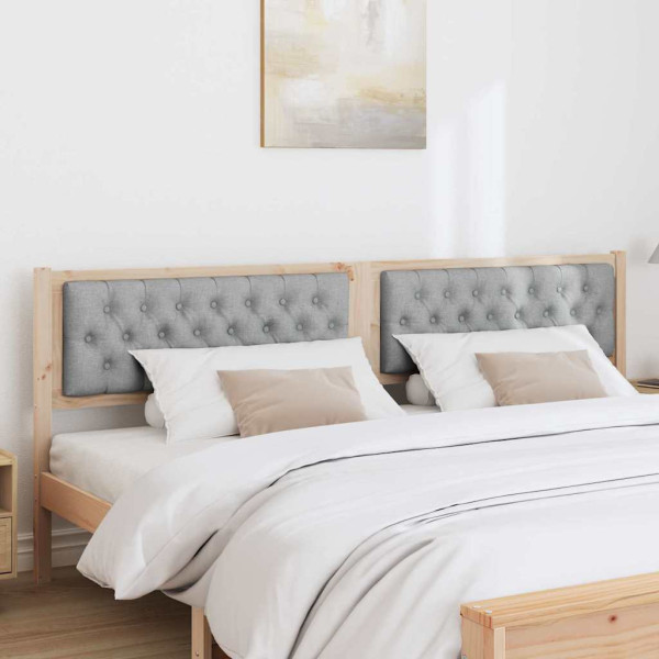 Cabecero Otro Marrón y gris claro 200 cm Madera maciza de pino M 3