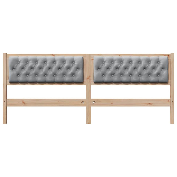 Cabecero Otro Marrón y gris claro 200 cm Madera maciza de pino M 4
