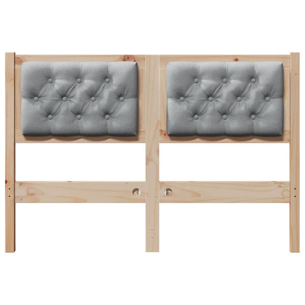 Cabecero Otro Marrón y gris claro 135 cm Madera maciza de pino M 4