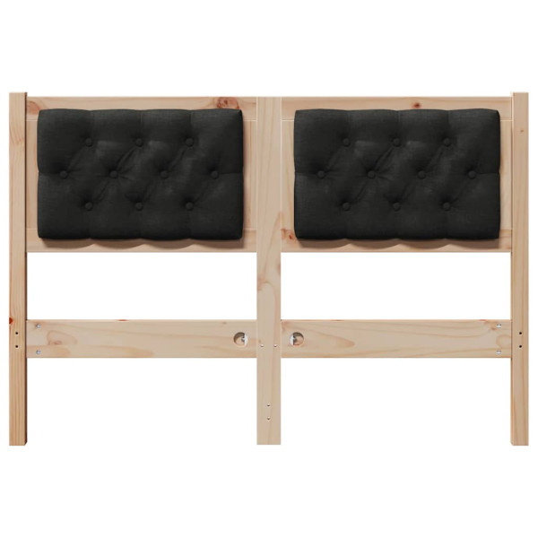 Cabecero Otro Marrón y negro 135 cm Madera maciza de pino M 4