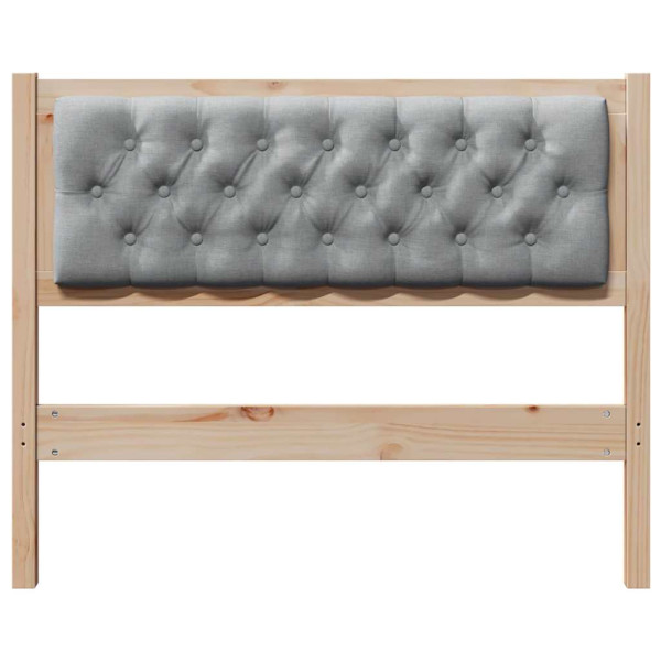 Cabecero Otro Marrón y gris claro 100 cm Madera maciza de pino M 4