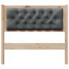 Cabecero Otro Negro y gris oscuro 90 cm Madera maciza de pino 4