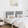 Cabecero tapizado 140 cm Madera de Pino Sólido y Tela 3