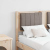 Cabecero tapizado Marrón 120 cm Madera de Pino Sólido y Tela 1