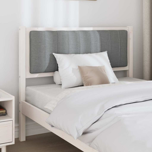 Cabecero tapizado 100 cm Madera de Pino Sólido y Tela M 3