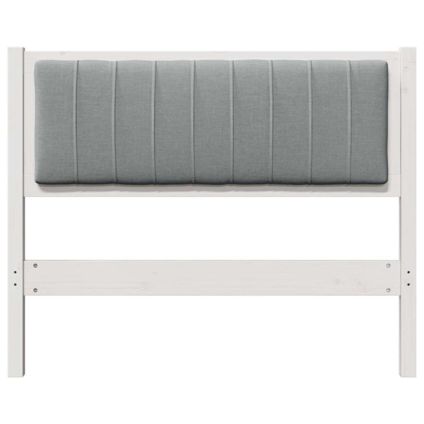 Cabecero tapizado 100 cm Madera de Pino Sólido y Tela M 4