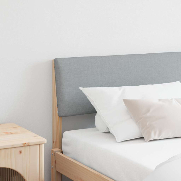 Cabecero tapizado Gris Claro 180 cm Madera de pino macizo D