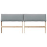 Cabecero tapizado Gris Claro 180 cm Madera de pino macizo 4
