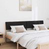 Cabecero tapizado Negro 180 cm Madera de pino macizo 3