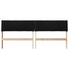 Cabecero tapizado Negro 180 cm Madera de pino macizo 4