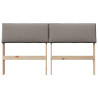 Cabecero tapizado Taupé 150 cm Madera de pino macizo 4