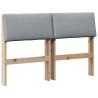 Cabecero tapizado Gris Claro 120 cm Madera de pino macizo 2
