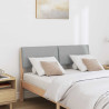 Cabecero tapizado Gris Claro 120 cm Madera de pino macizo 3