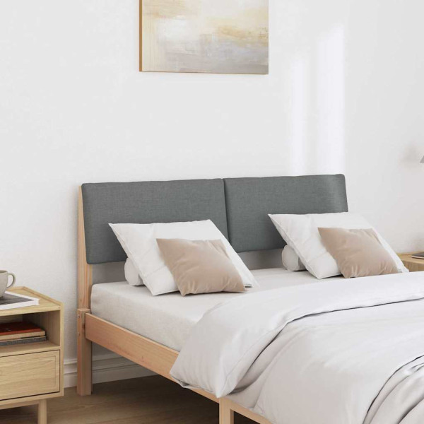 Cabecero tapizado Gris oscuro 120 cm Madera de pino macizo M 3