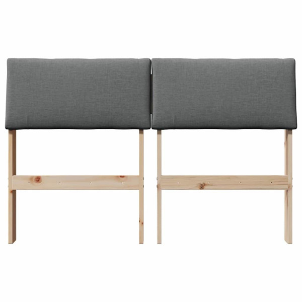 Cabecero tapizado Gris oscuro 120 cm Madera de pino macizo M 4