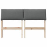 Cabecero tapizado Gris oscuro 120 cm Madera de pino macizo 4