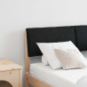 Cabecero tapizado Negro 120 cm Madera de pino macizo 1