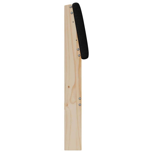 Cabecero tapizado Negro 120 cm Madera de pino macizo M 5