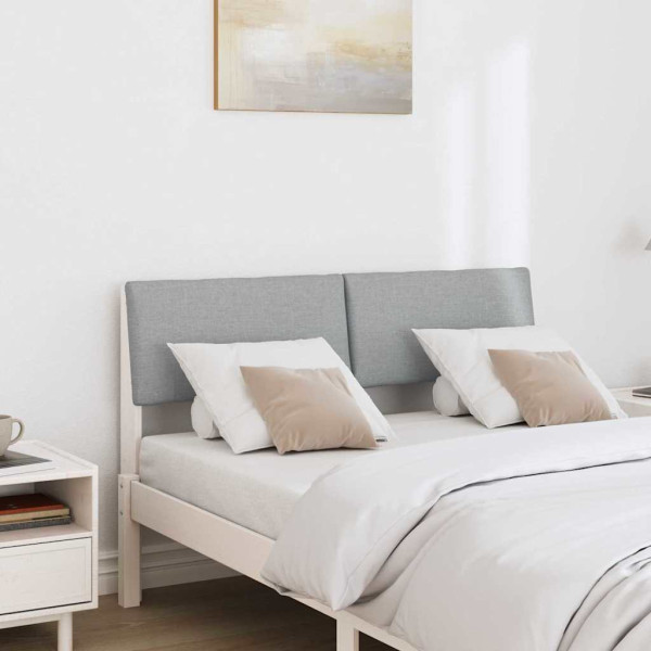 Cabecero tapizado Gris Claro 120 cm Madera de pino macizo M 3