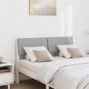 Cabecero tapizado Gris Claro 120 cm Madera de pino macizo 3