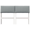 Cabecero tapizado Gris Claro 120 cm Madera de pino macizo 4