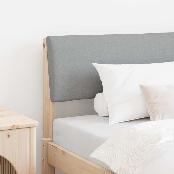 Cabecero tapizado Gris Claro 100 cm Madera de pino macizo D