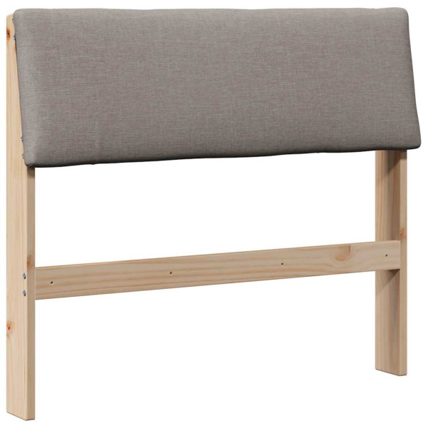 Cabecero tapizado Taupé 100 cm Madera de pino macizo M 2