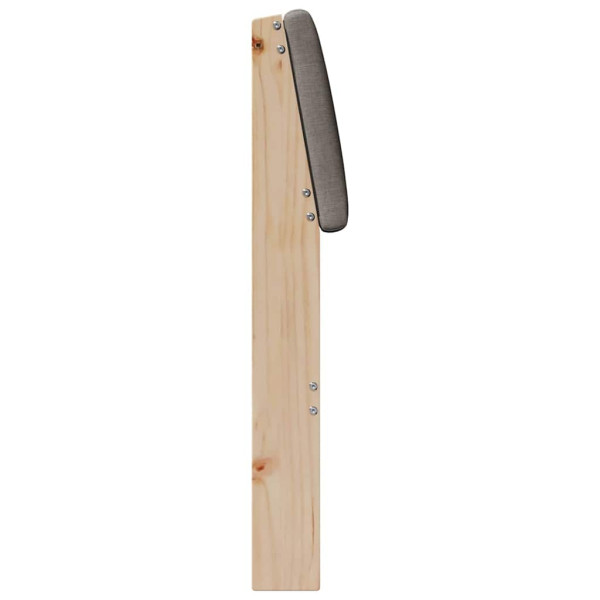 Cabecero tapizado Taupé 100 cm Madera de pino macizo M 5