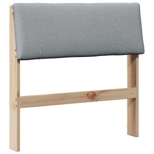Cabecero tapizado Gris Claro 80 cm Madera de pino macizo H