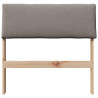 Cabecero tapizado Taupé 75 cm Madera de pino macizo 4