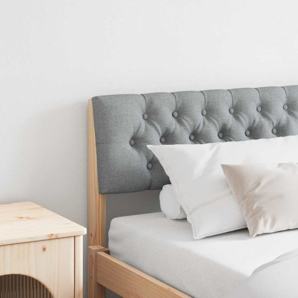 Cabecero tapizado Gris Claro 200 cm Madera de pino macizo D