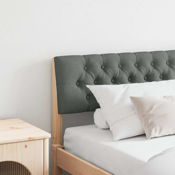 Cabecero tapizado Gris oscuro 200 cm Madera de pino macizo D