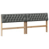 Cabecero tapizado Gris oscuro 200 cm Madera de pino macizo 2