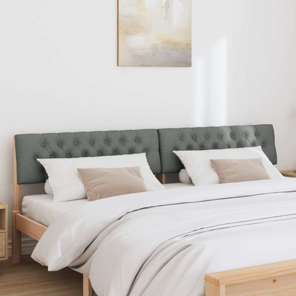 Cabecero tapizado Gris oscuro 200 cm Madera de pino macizo M 3