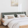 Cabecero tapizado Gris oscuro 200 cm Madera de pino macizo 3