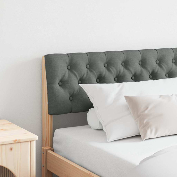 Cabecero tapizado Gris oscuro 180 cm Madera de pino macizo D