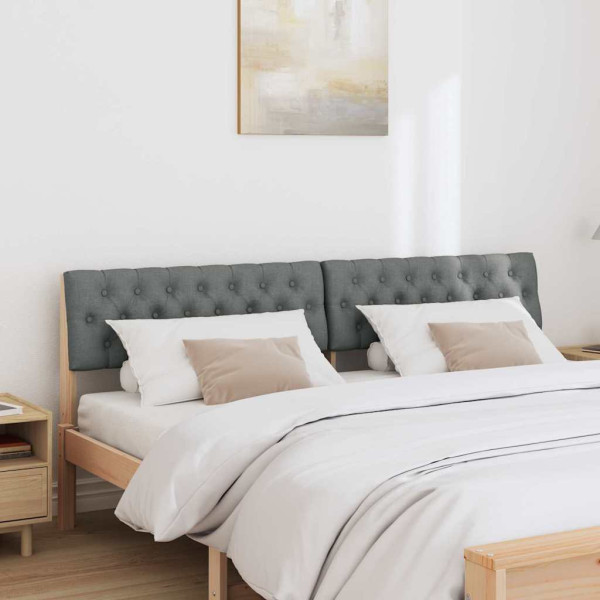 Cabecero tapizado Gris oscuro 180 cm Madera de pino macizo M 3