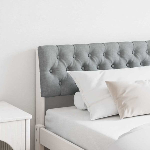 Cabecero tapizado Gris Claro 180 cm Madera de pino macizo D