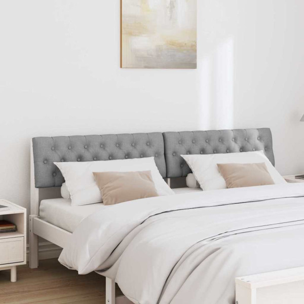 Cabecero tapizado Gris Claro 180 cm Madera de pino macizo M 3