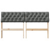 Cabecero tapizado Gris oscuro 160 cm Madera de pino macizo 4