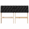 Cabecero tapizado Negro 120 cm Madera de pino macizo 4