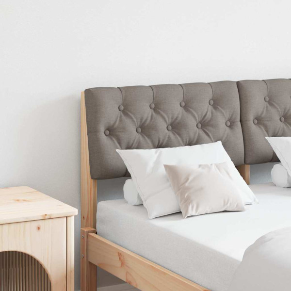 Cabecero tapizado Taupé 120 cm Madera de pino macizo D