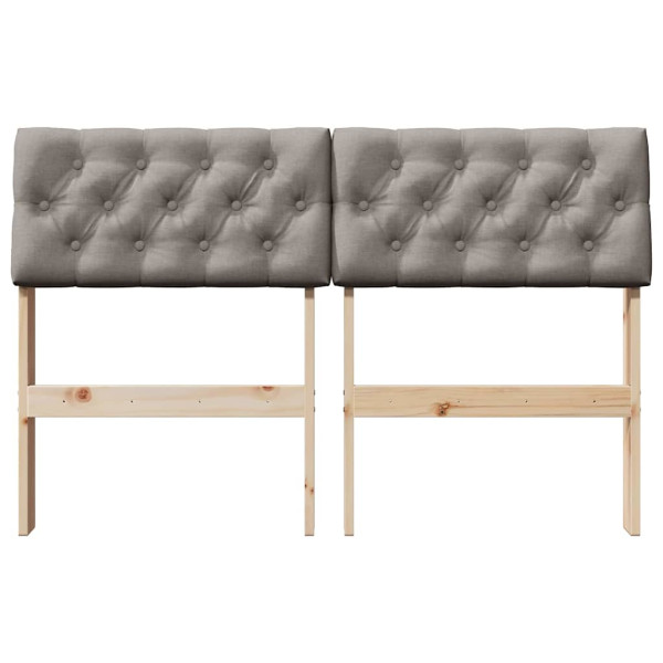 Cabecero tapizado Taupé 120 cm Madera de pino macizo M 4